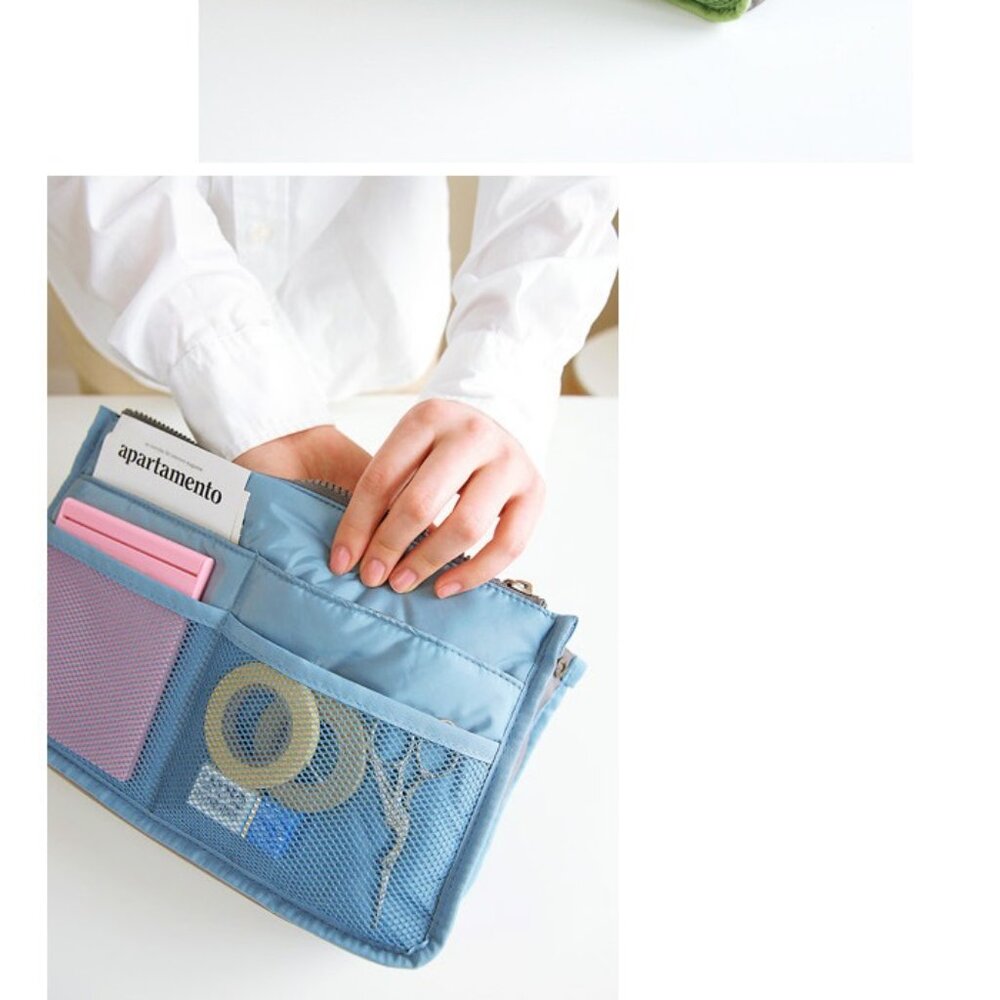 Handbag Organizer Insert / Purse Tote Aqua Blue- NWT - Picture 3 of 11